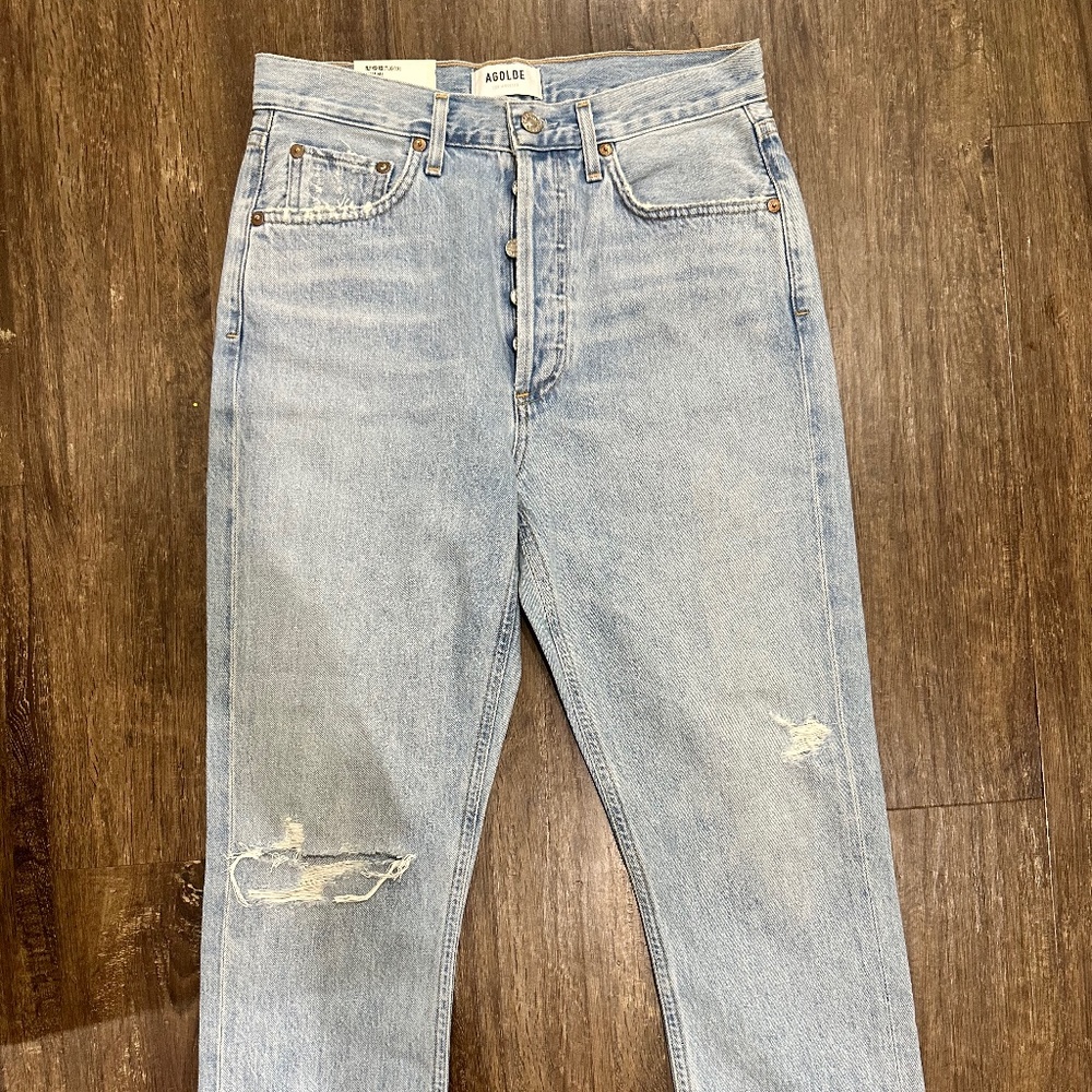 Agolde size 27 new riley high rise straight crop jeans